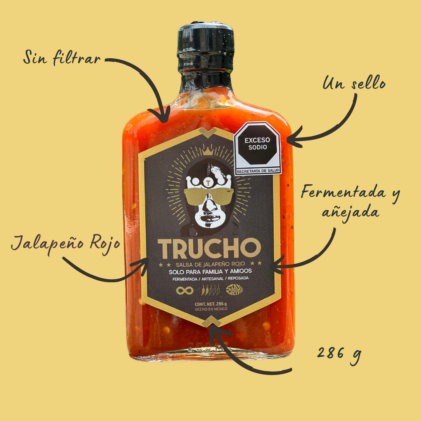 SALSA TRUCHO - Natural, picante y fermentada.