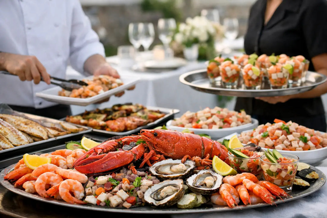 Mariscos para eventos a domicilio sin fallas