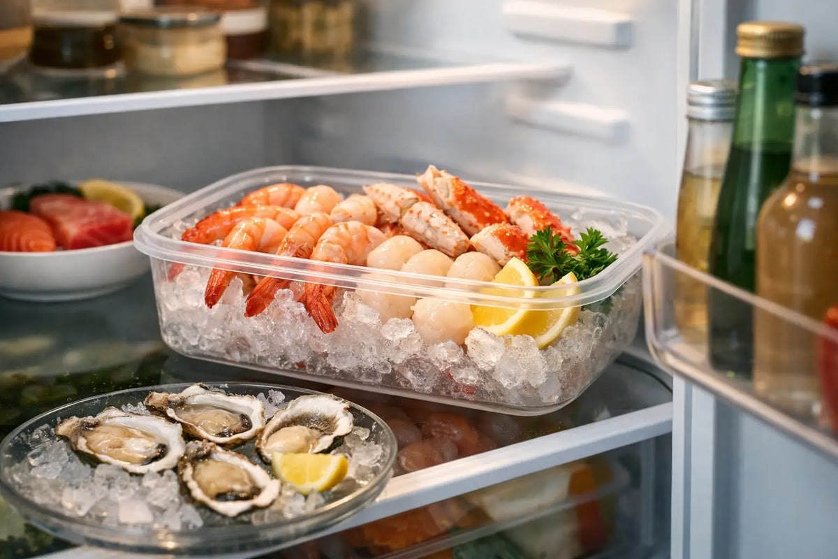 ¿Son seguros los mariscos refrigerados en casa?