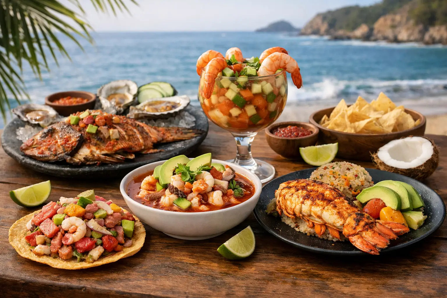 Mariscos gourmet mexicanos con sabor del Pacífico