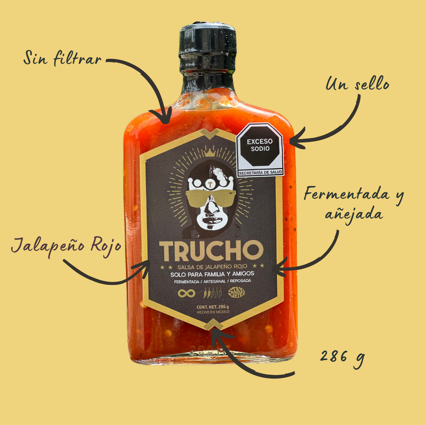 SALSA TRUCHO - Natural,  picante y fermentada.