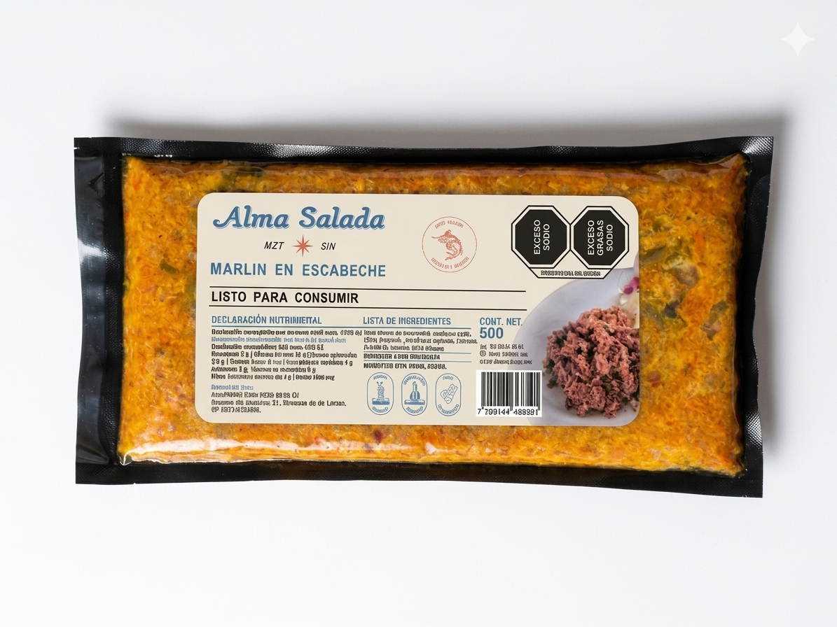 Marlín en Escabeche Alma Salada | Preparación Artesanal Gourmet de Sinaloa