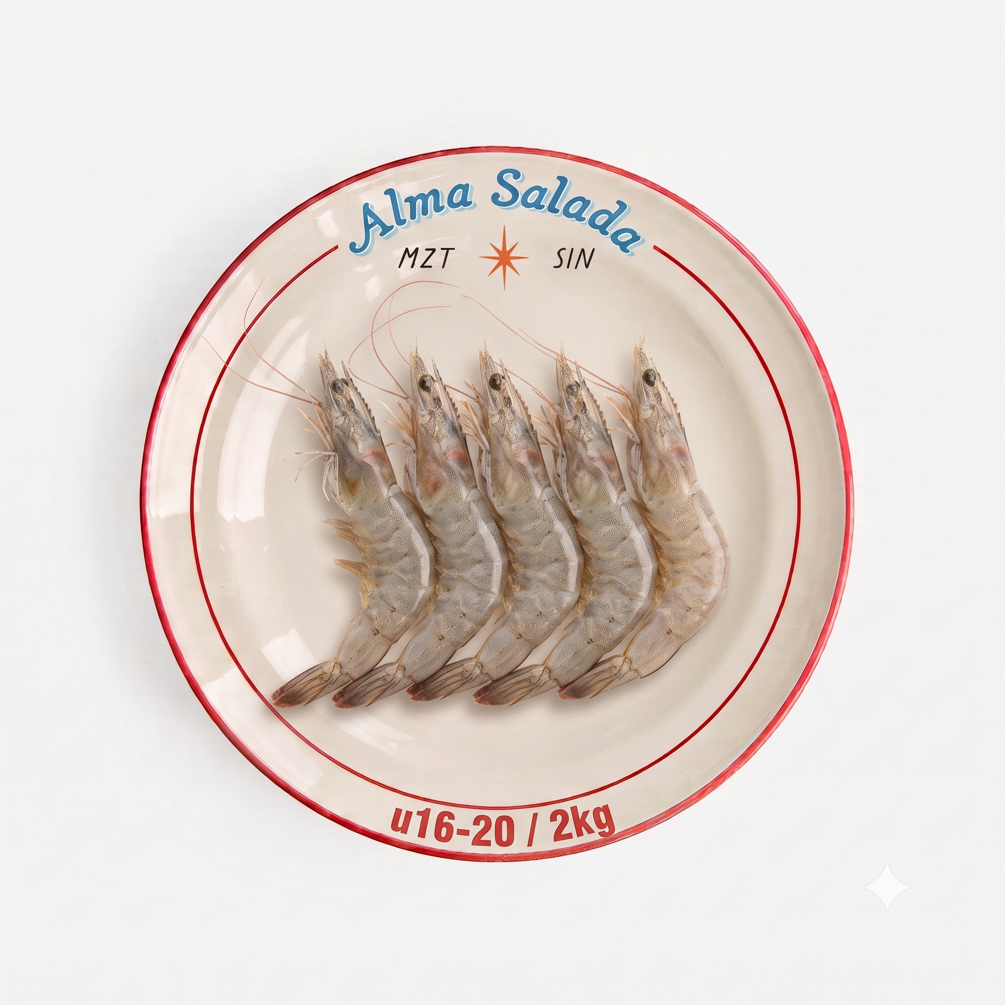 2.27 kg  Marqueta de Camarón U16/20 Alma Salada | 100 piezas aprox Grande Crudo Congelado