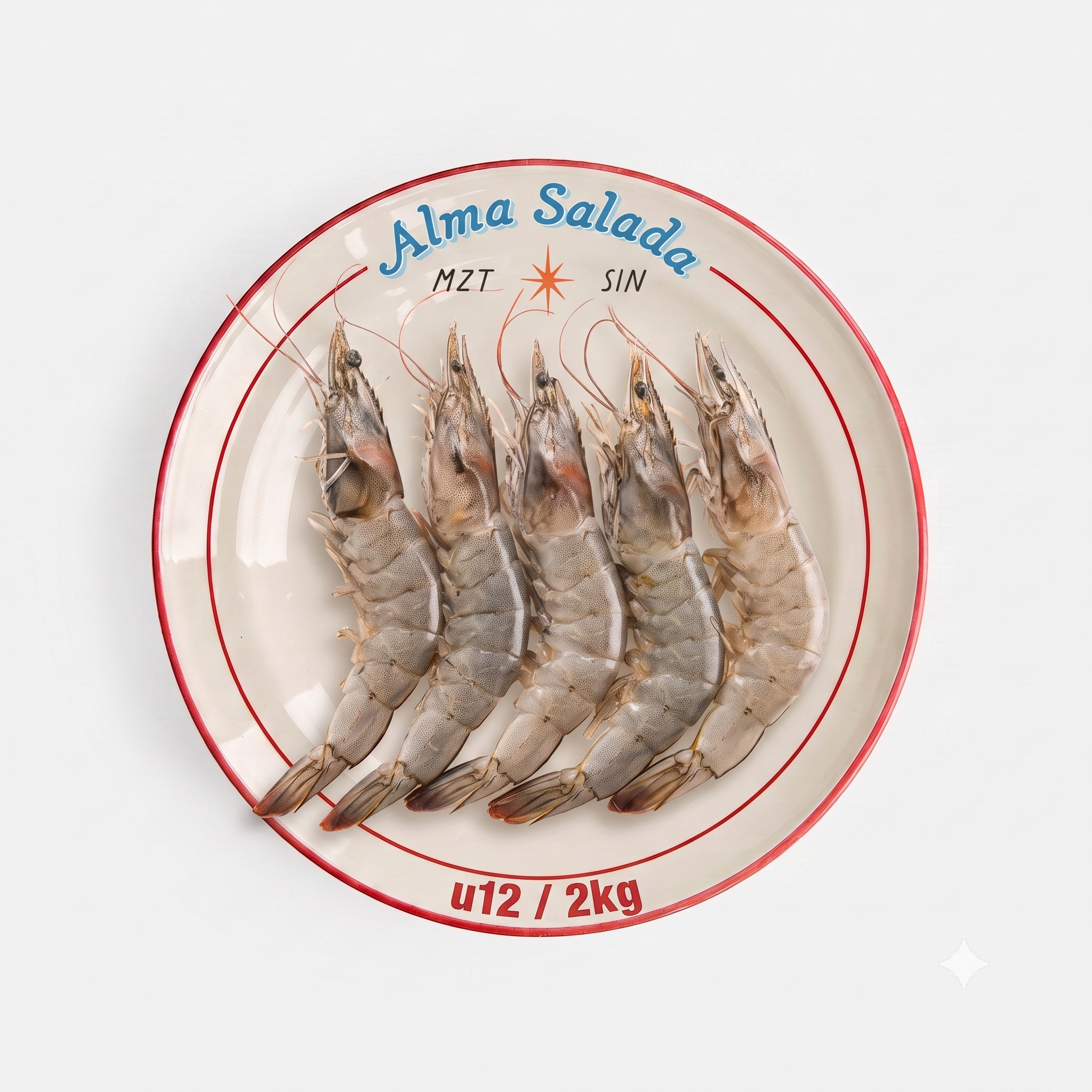 2.27 kg Marqueta de Camarón U12 Alma Salada | 60 piezas Grande Crudo Congelado