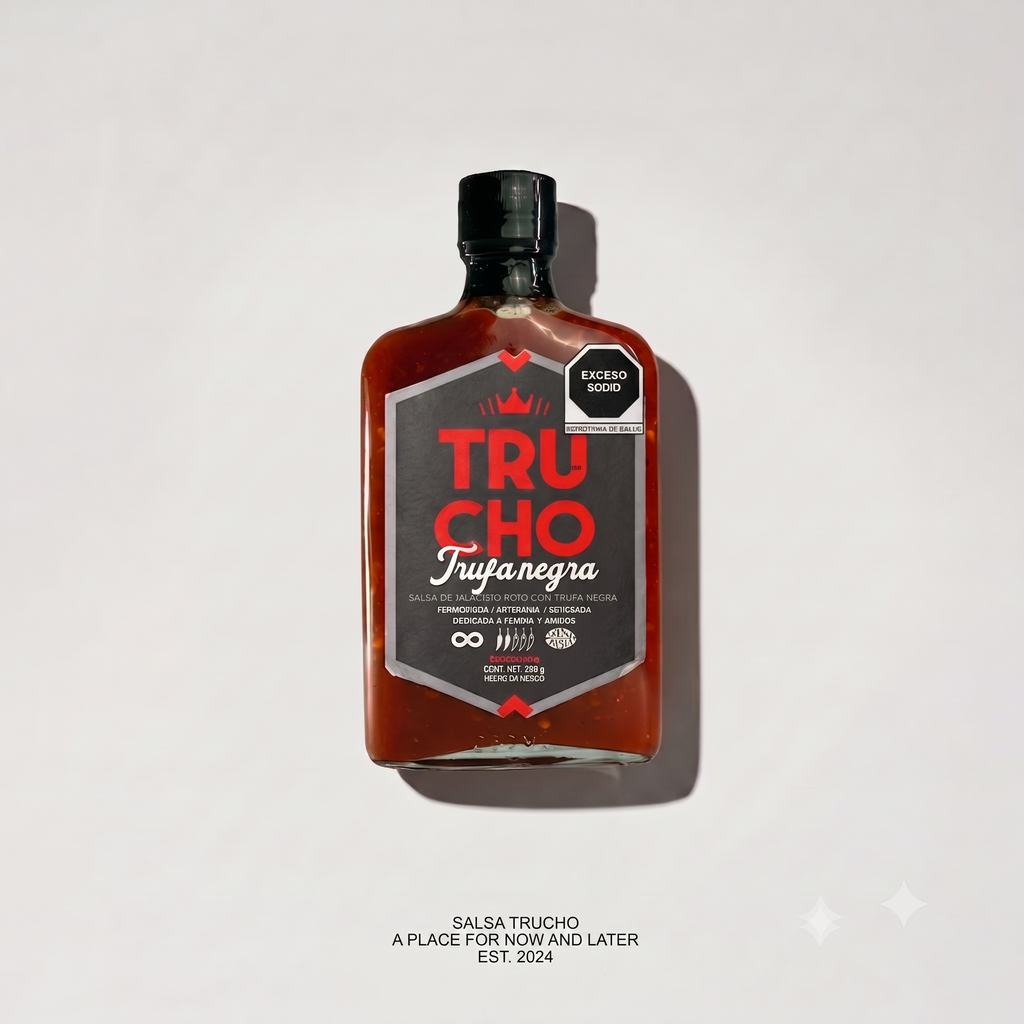 Salsa Clásica Trufada Jalapeño Rojo | Premium Gourmet Trufa Negra