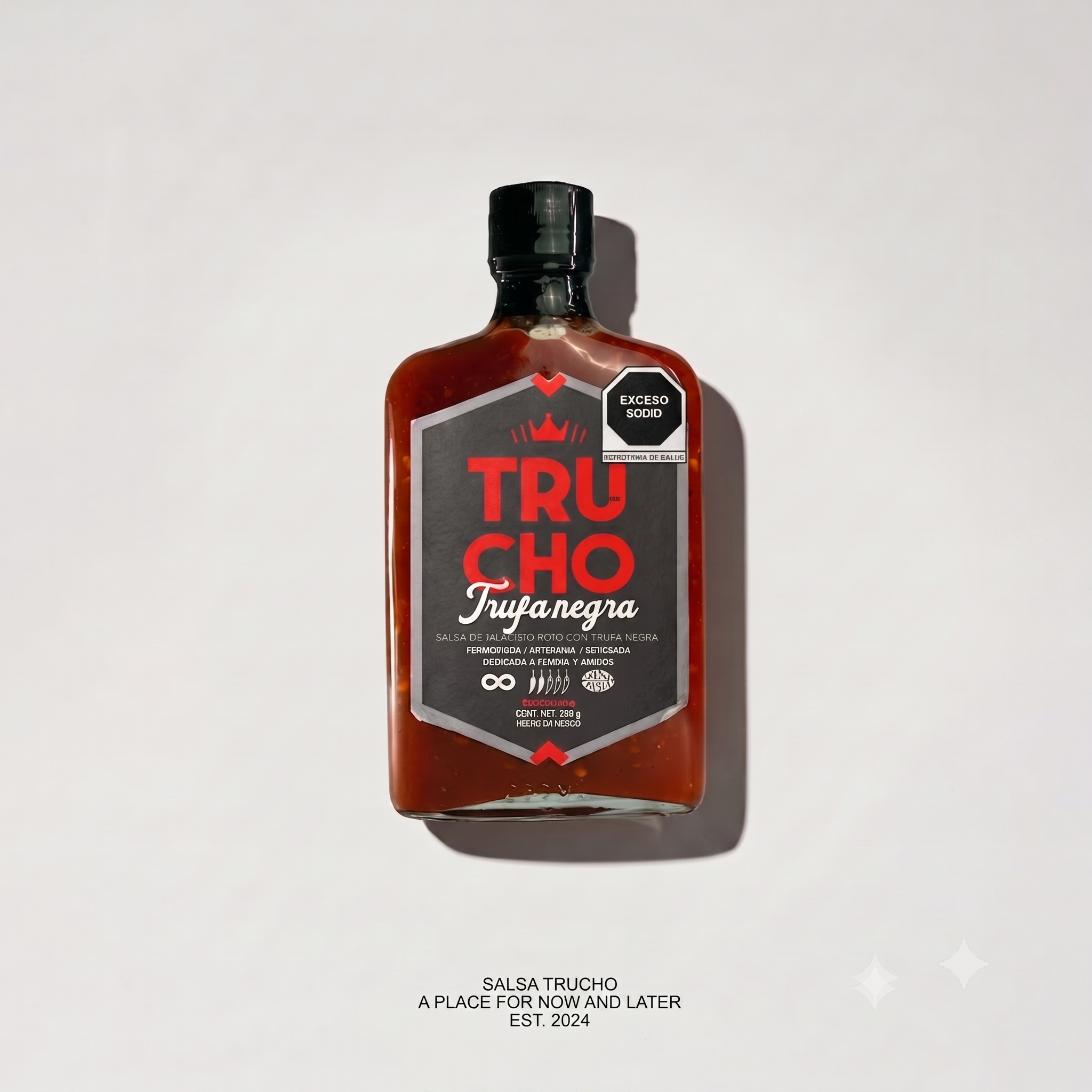 Salsa Clásica Trufada Jalapeño Rojo | Premium Gourmet Trufa Negra